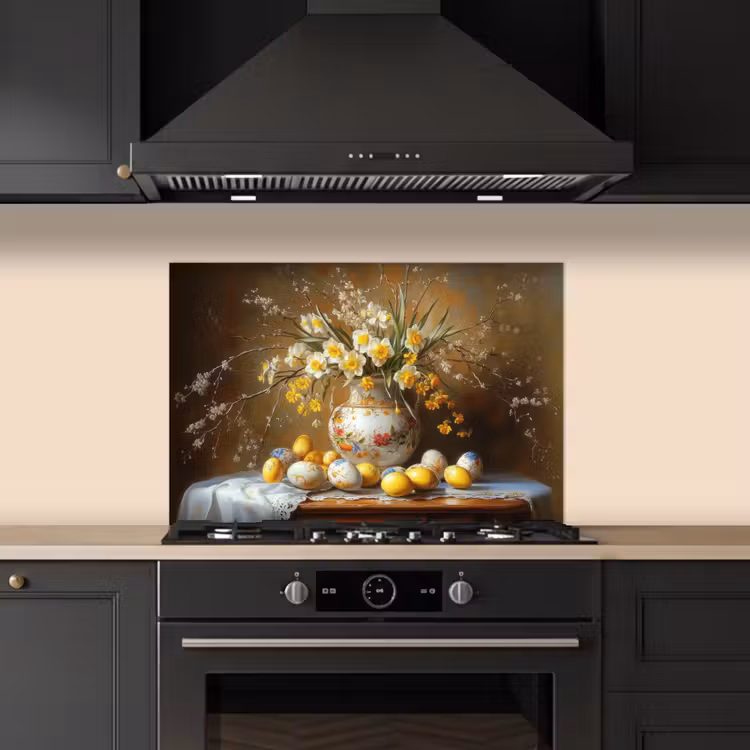 Paaseieren - Stilleven - Vaas keuken achterwand spatscherm klein -sfeer1