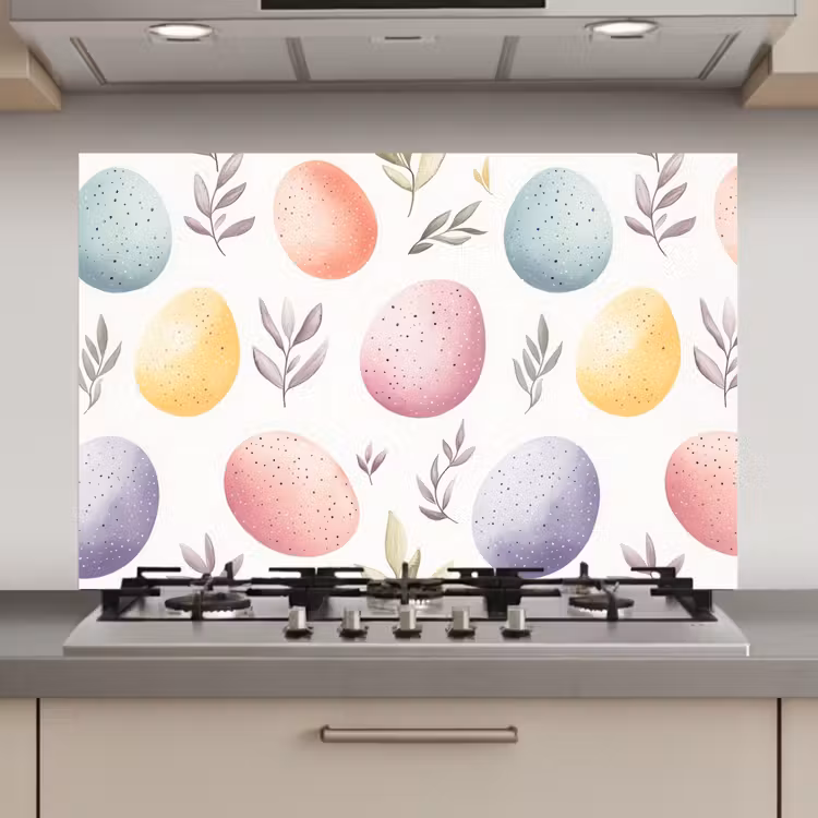 Eieren - Kleurrijk - Patroon keuken achterwand spatscherm klein -3d_website
