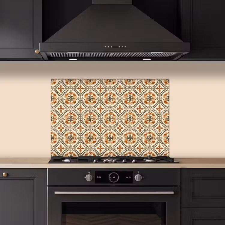 Elegant - Antiek - Kleurrijk keuken achterwand spatscherm klein 900 -sfeer1