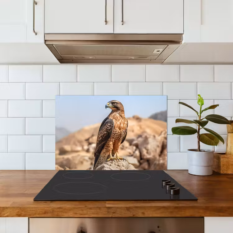 Valk - Vogel - Rots - Macht keuken achterwand spatscherm klein -sfeer2