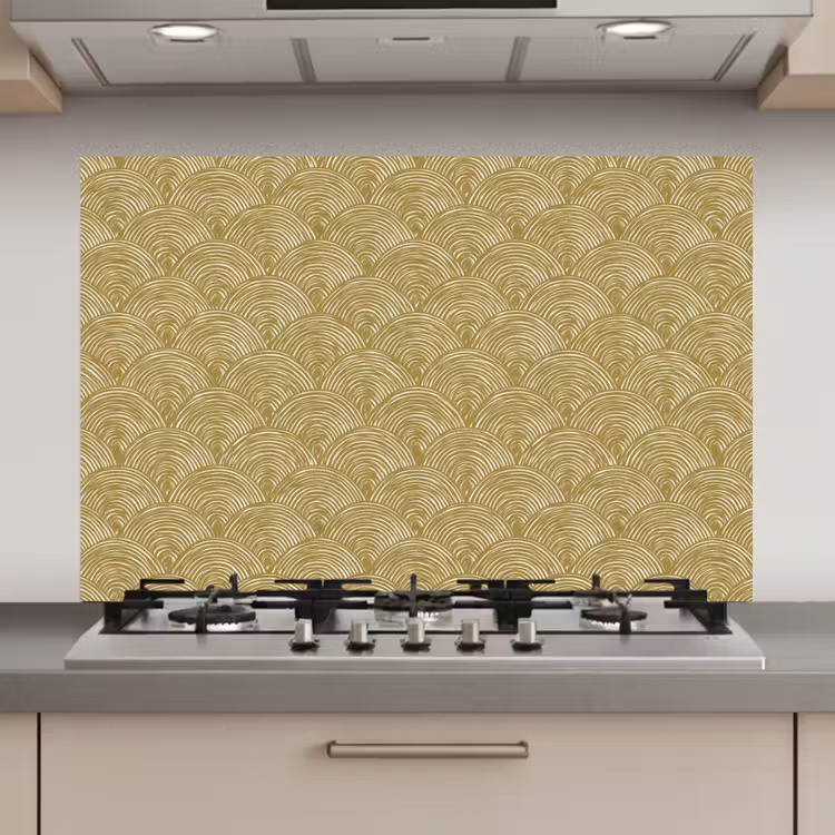 Waaier - Geometrisch - Groen keuken achterwand spatscherm klein 900 -3d_website
