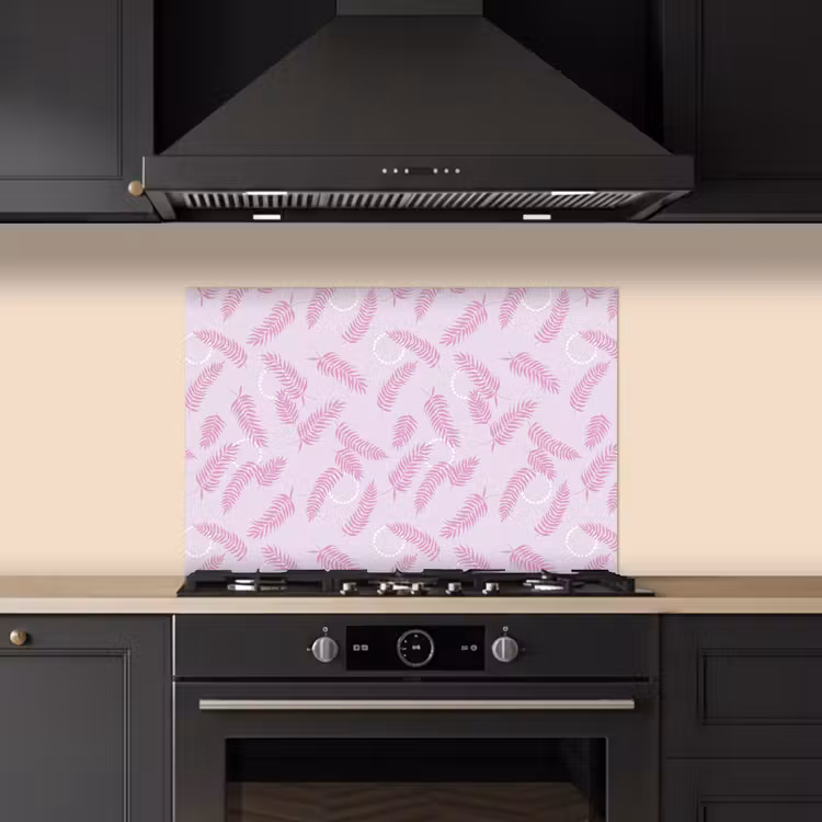 Veren - Paars - Wit keuken achterwand spatscherm klein 900 -sfeer1