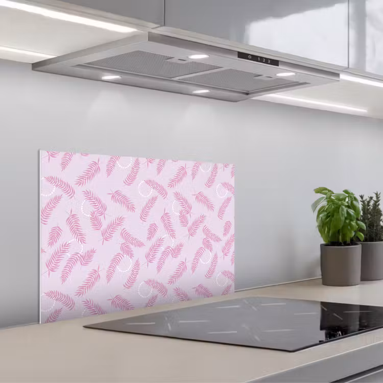 Veren - Paars - Wit keuken achterwand spatscherm klein 900 -3d_schuin
