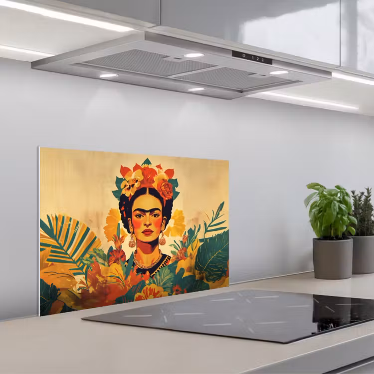 Vrouwelijk - Bloemen - Sieraden keuken achterwand spatscherm klein -3d_schuin