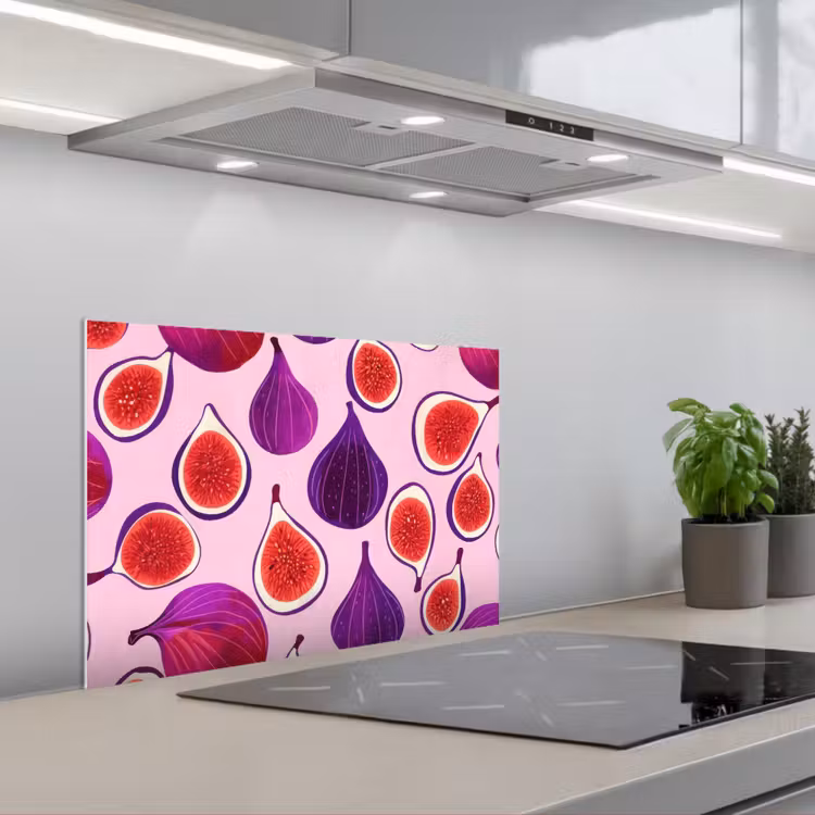 Vijgen - Roze - Paars keuken achterwand spatscherm klein -3d_schuin