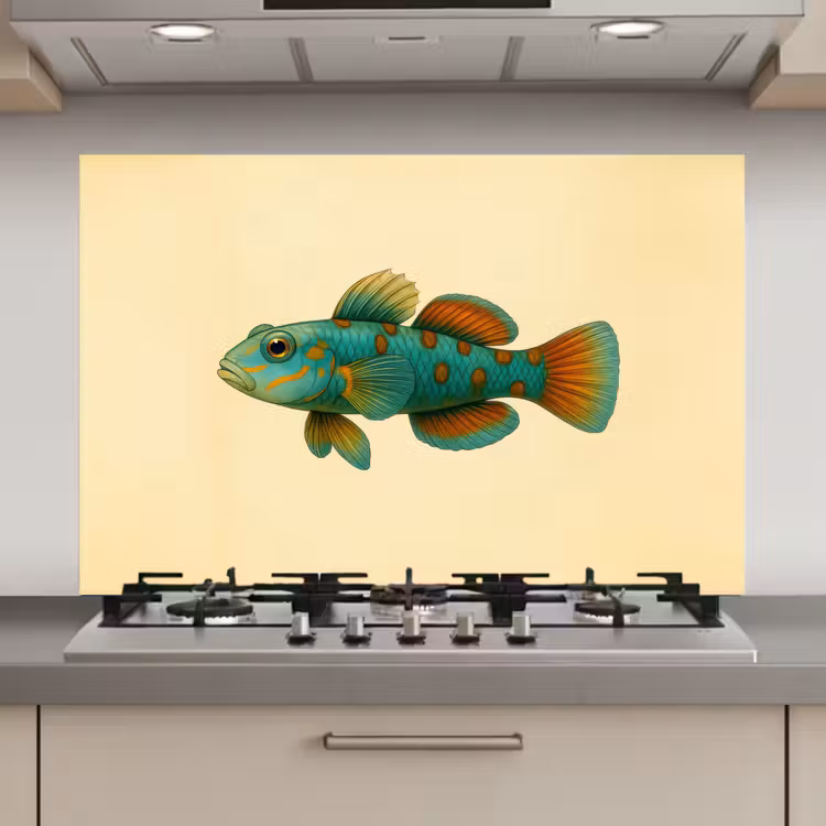 Vis - Blauw - Stippen - Schubben keuken achterwand spatscherm klein -3d_website