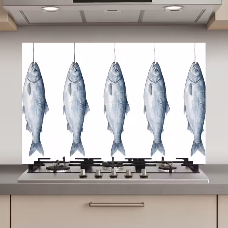 Vissen - Illustratie - Delfts - Blauw keuken achterwand spatscherm klein -3d_website