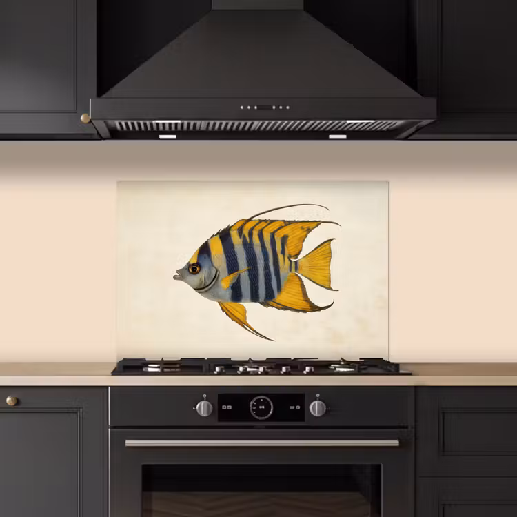 Vis - Sierlijk - Vinnen - Illustratie keuken achterwand spatscherm klein -sfeer1