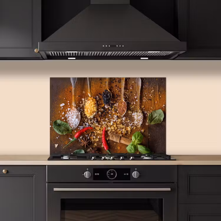 Smaakexplosie in Lepels keuken achterwand spatscherm klein -sfeer1