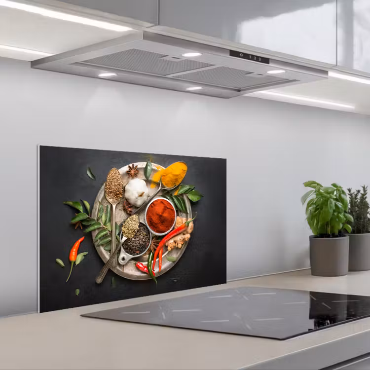 Smakenpalet keuken achterwand spatscherm klein -3d_schuin