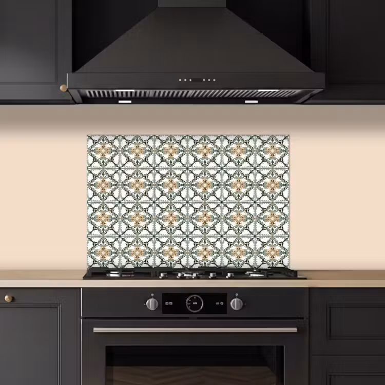 Floraal - Verweerd - Keurrijk keuken achterwand spatscherm klein 900 -sfeer1