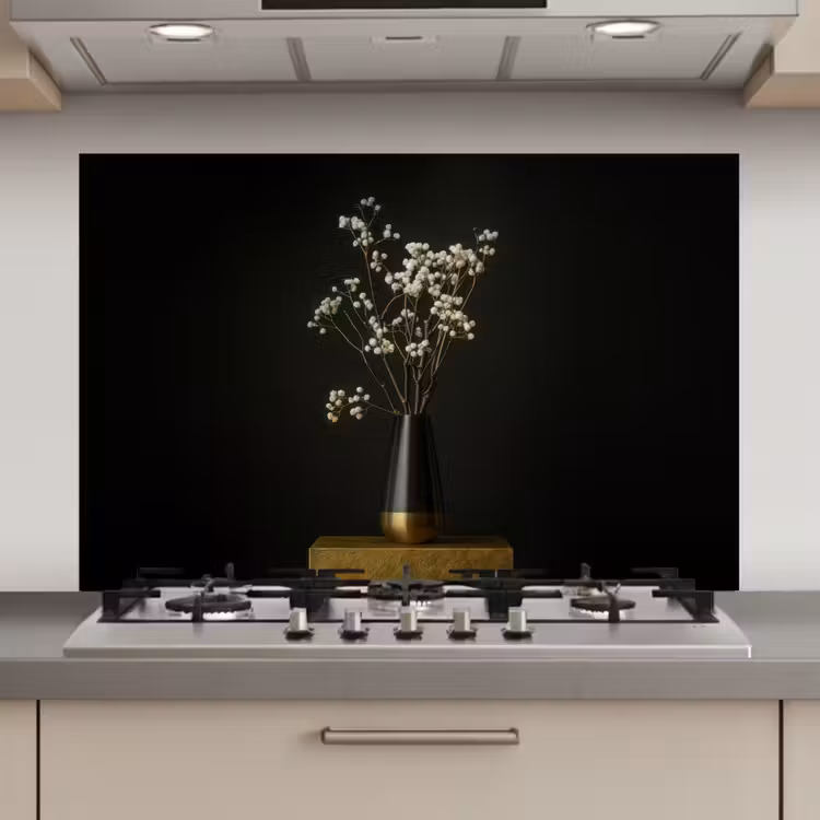 Bloembollen - Wit - Vaas - Minimalistisch keuken achterwand spatscherm klein -3d_website