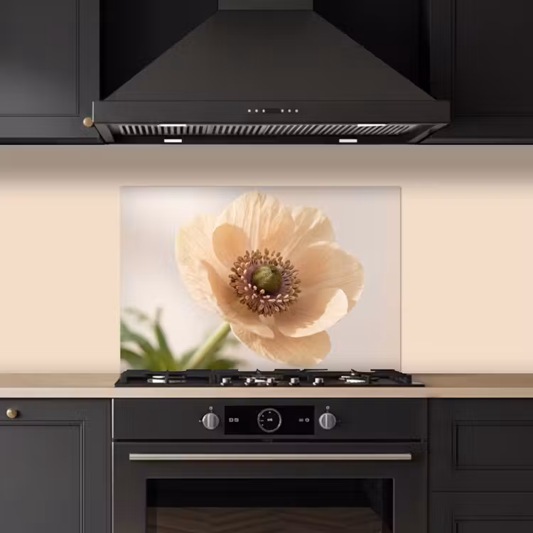 Bloem - Minimalistisch - Groen keuken achterwand spatscherm klein -sfeer1