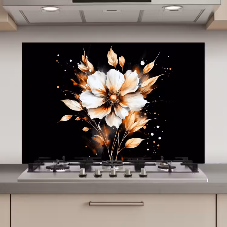 Bloem - Verf - Goud - Graffiti - Modern keuken achterwand spatscherm klein -3d_website