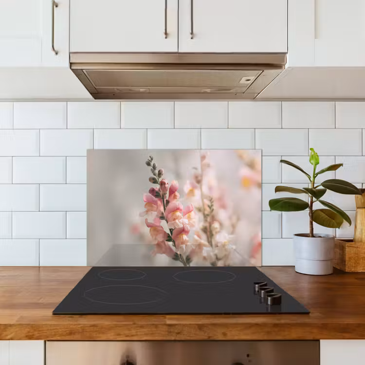 Bloem - Leeuwenbek - Roze - Stengel keuken achterwand spatscherm klein -sfeer2