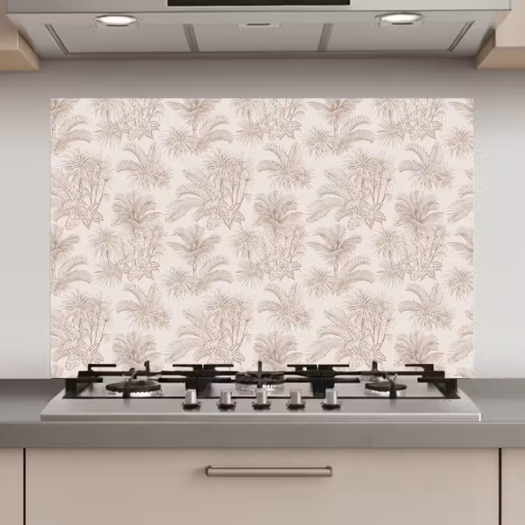 Bloemen - Beige - Planten - Vintage keuken achterwand spatscherm klein -3d_website