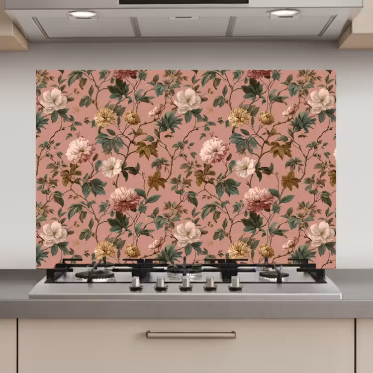 Bloemen - Klassiek - Roze keuken achterwand spatscherm klein 900 -3d_website