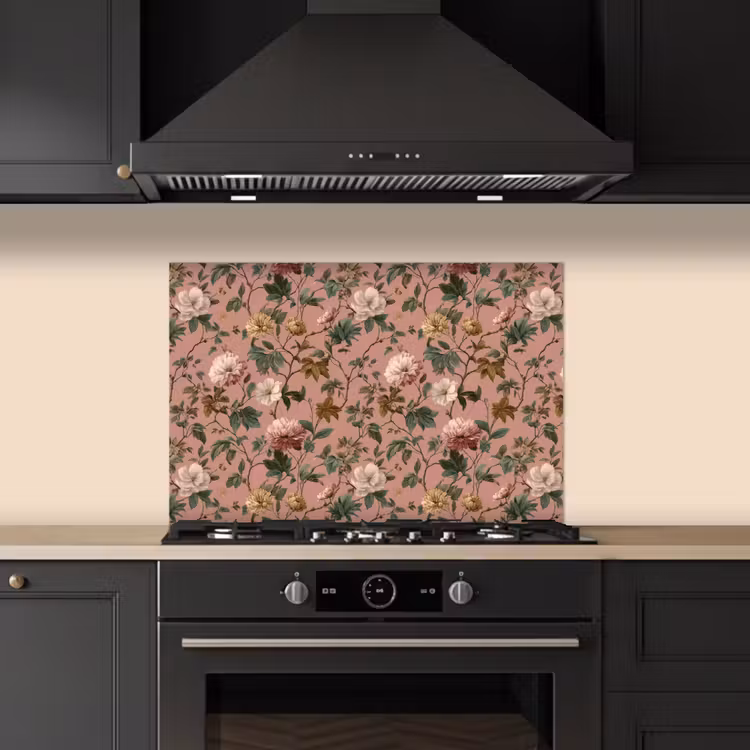Bloemen - Klassiek - Roze keuken achterwand spatscherm klein 900 -sfeer1