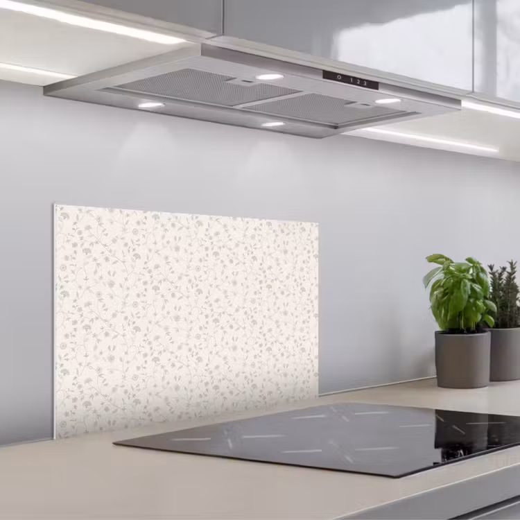 Bloemen - Motief - Zacht keuken achterwand spatscherm klein 900 -3d_schuin