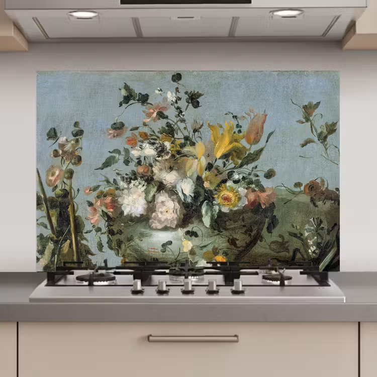 Bloemen - Oude Meesters - Olieverf keuken achterwand spatscherm klein -3d_website
