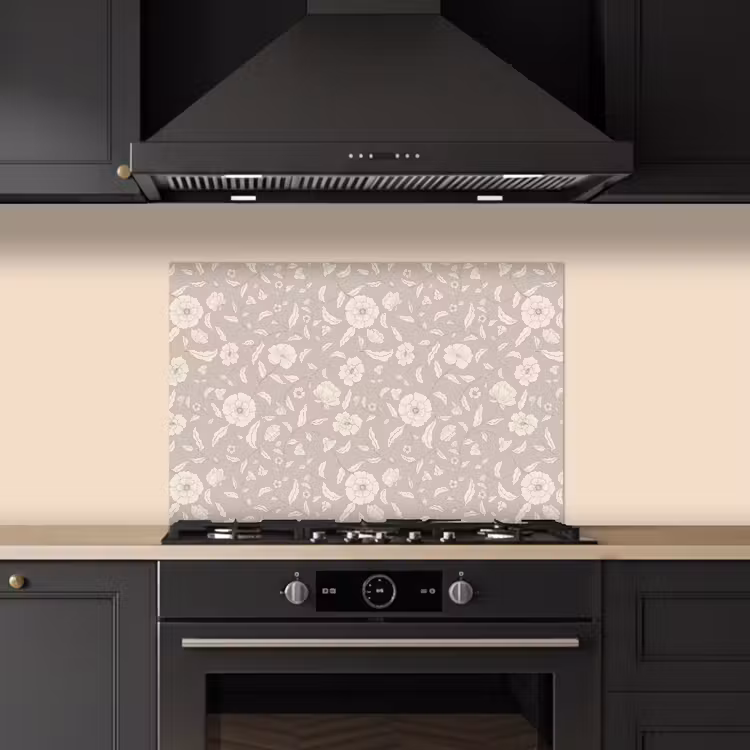 Bloemen - Blaadjes - Patroon keuken achterwand spatscherm klein 900 -sfeer1