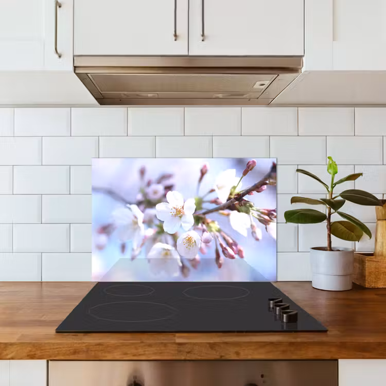 Bloemen - Sakura - Tak - Bloesem takken keuken achterwand spatscherm klein -sfeer2