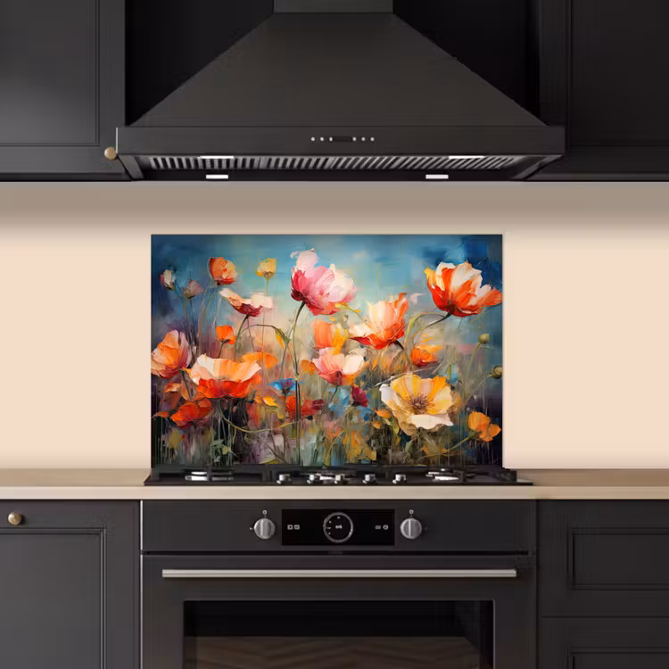 Bloemen - Watercolor - Kunst - Botanisch - Natuur keuken achterwand spatscherm klein -sfeer1