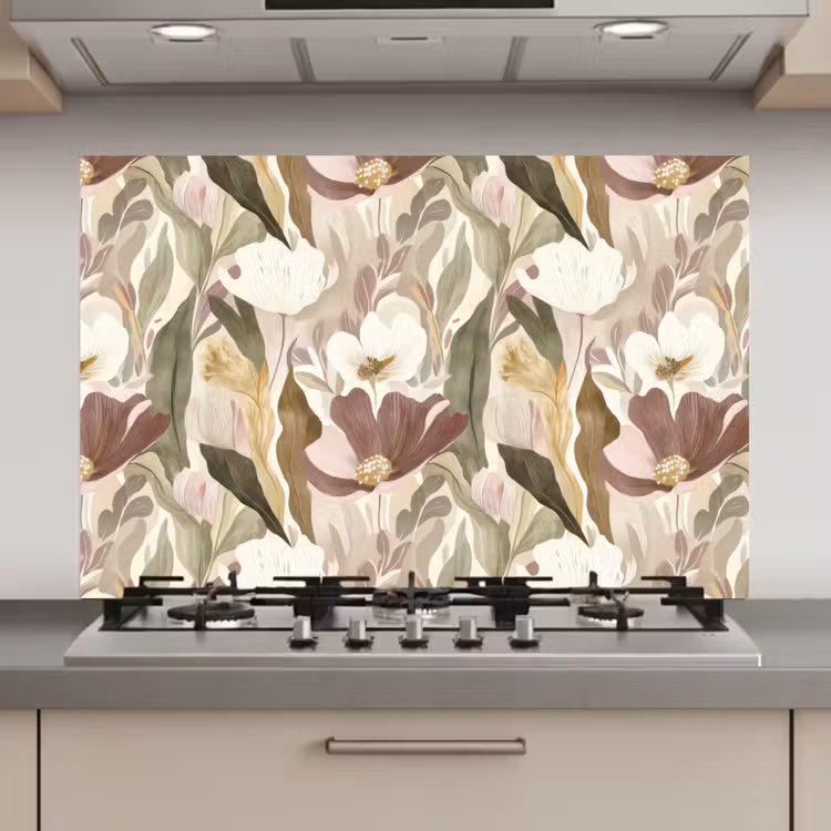 Bloemen - Aquarel - Kleurrijk keuken achterwand spatscherm klein 900 -3d_website