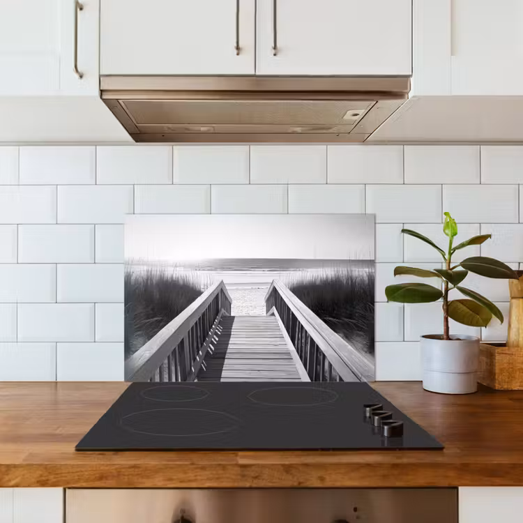 Loopbrug - Hout - Strand - Zee keuken achterwand spatscherm klein -sfeer2