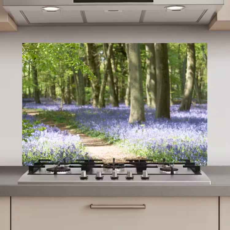 Bos - Pad - Bloemen - Paars - Groen - Natuur keuken achterwand spatscherm klein -3d_website