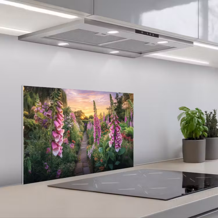 Vingerhoedskruid - Bloemen - Tuin keuken achterwand spatscherm klein -3d_schuin