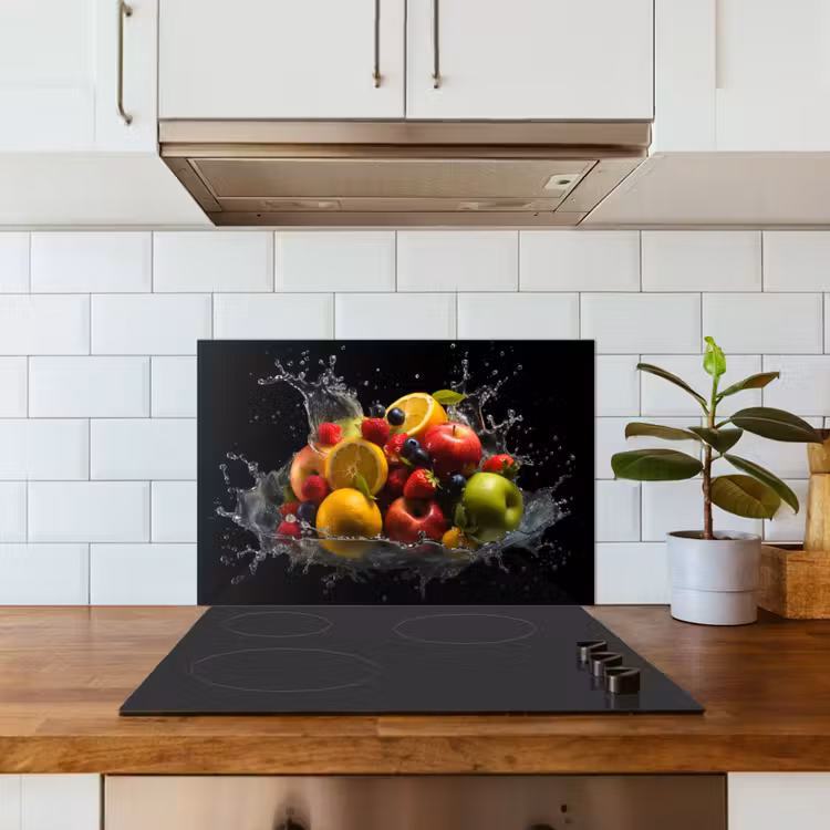 Fruit - Appel - Sinaasappel - Rode vruchten - Water keuken achterwand spatscherm klein -sfeer2