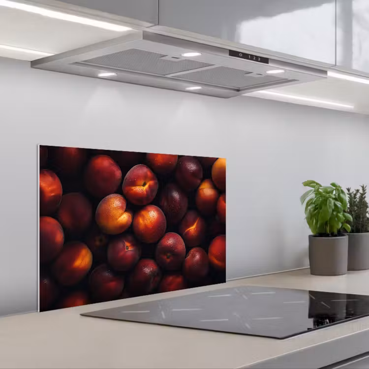 Fruit - Close up - Nectarines keuken achterwand spatscherm klein -3d_schuin