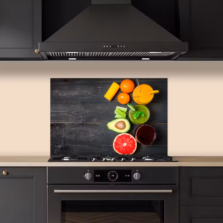 Fruit - Smoothie - Industrieel - Zomer keuken achterwand spatscherm klein -sfeer1