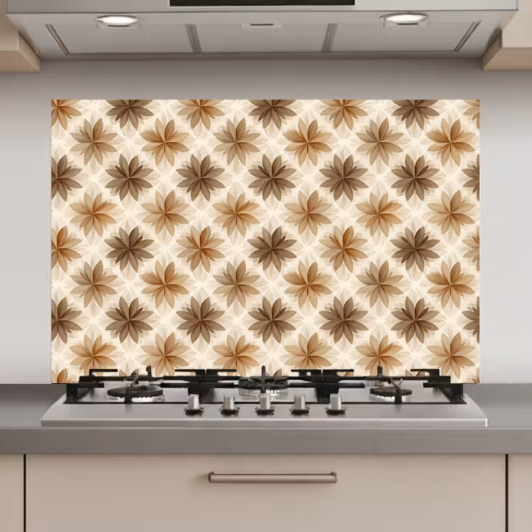 Geografisch - Patroon - Bruin keuken achterwand spatscherm klein 900 -3d_website