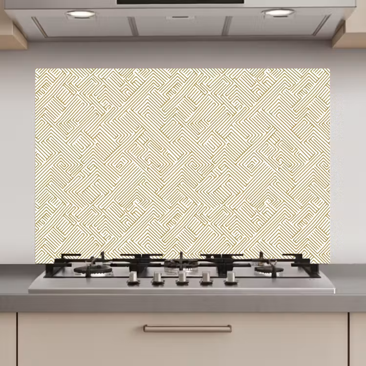 Geometrisch - Lijnen - Groen keuken achterwand spatscherm klein 900 -3d_website
