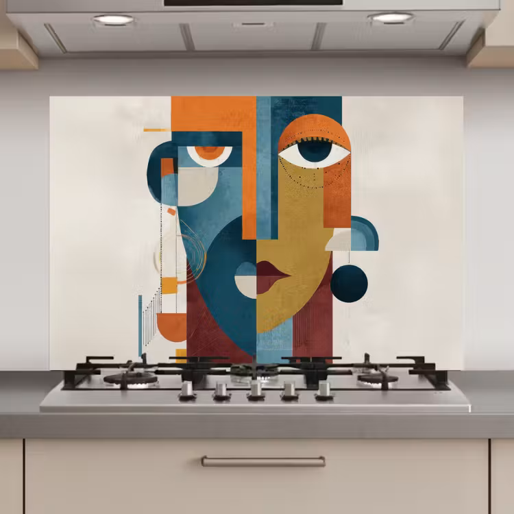 Geometrisch - Strakke vormen - Kleurrijk keuken achterwand spatscherm klein -3d_website