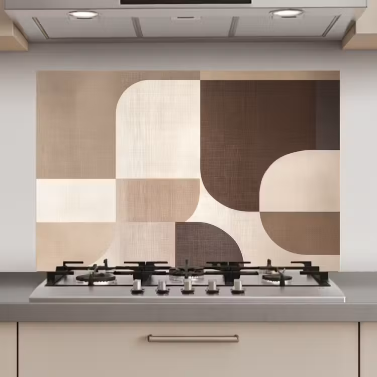 Geometrisch - Geweven structuur - Modern keuken achterwand spatscherm klein -3d_website