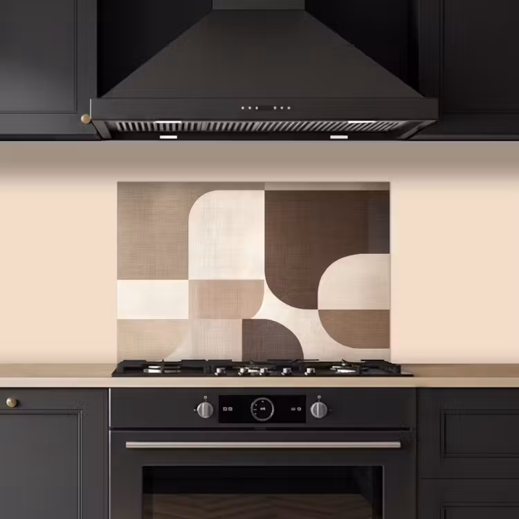 Geometrisch - Geweven structuur - Modern keuken achterwand spatscherm klein -sfeer1