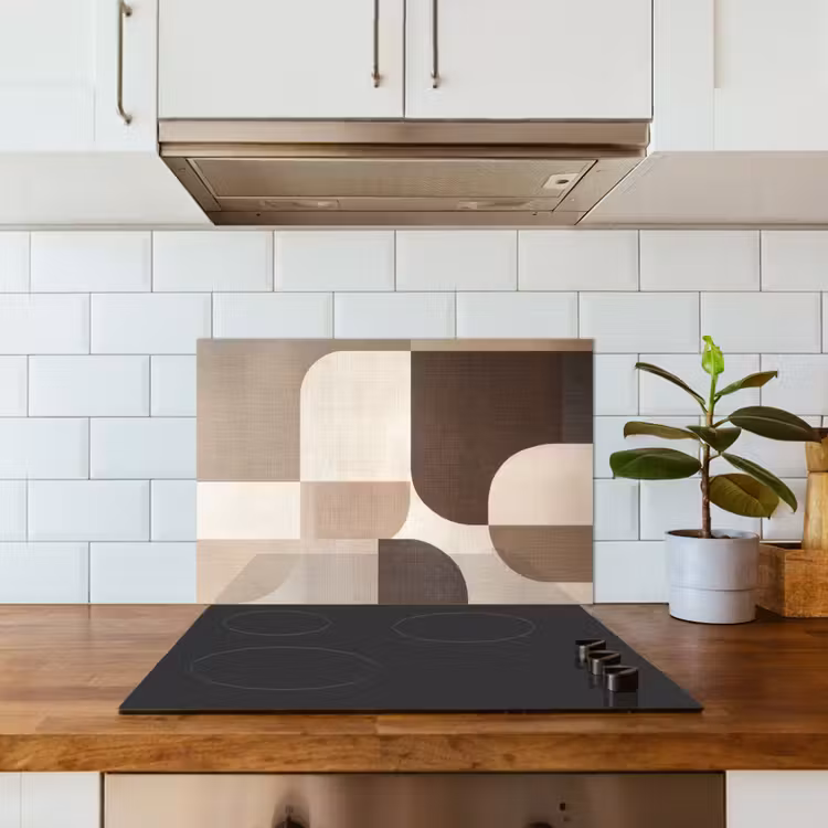 Geometrisch - Geweven structuur - Modern keuken achterwand spatscherm klein -sfeer2