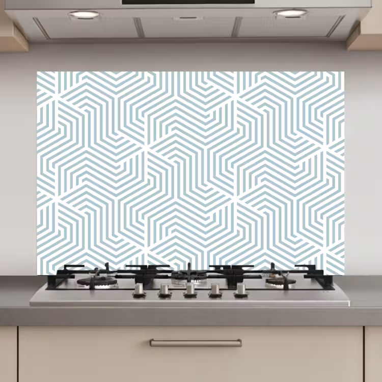 Geometrie - Lijn - Groen - Patroon keuken achterwand spatscherm klein 900 -3d_website