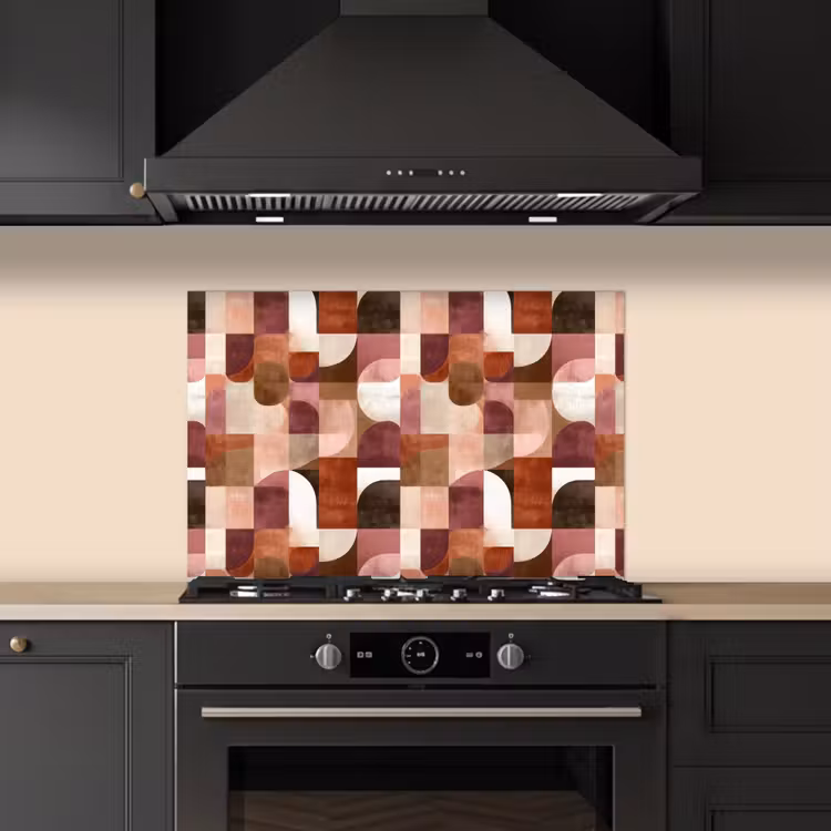 Geometrie - Modern - Retro keuken achterwand spatscherm klein 900 -sfeer1