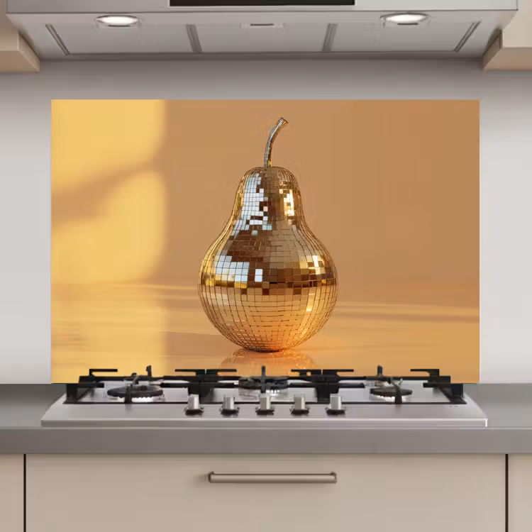 Goud - Disco - Glitter - Peer keuken achterwand spatscherm klein -3d_website