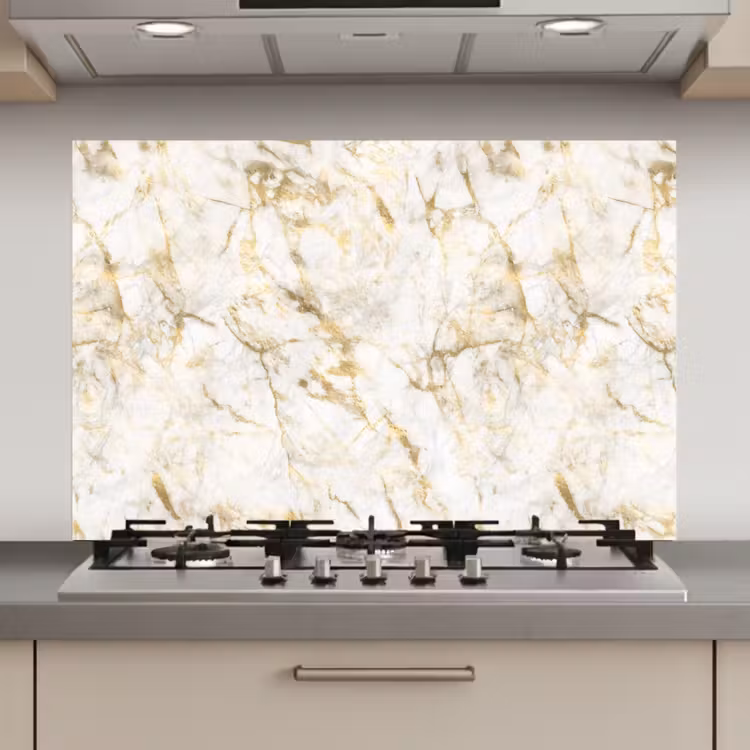 Goud - Licht - Nerf - Marmer keuken achterwand spatscherm klein 900 -3d_website