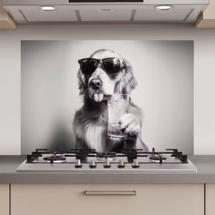 Golden retriever - Hond - Zonnebril - Gkas keuken achterwand spatscherm klein -3d_website