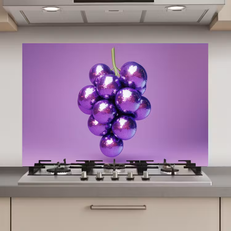 Druif - Disco - Glitter - Paars keuken achterwand spatscherm klein -3d_website