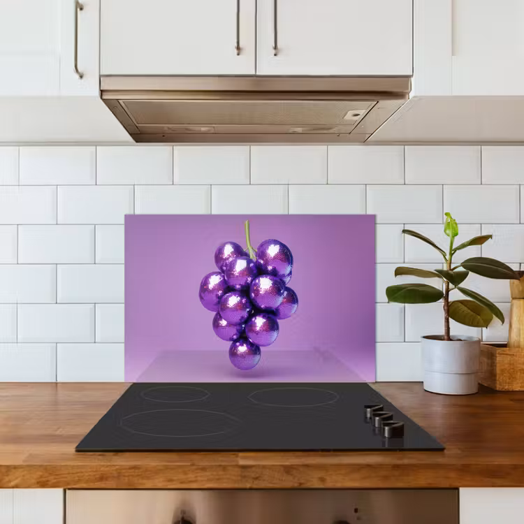 Druif - Disco - Glitter - Paars keuken achterwand spatscherm klein -sfeer2