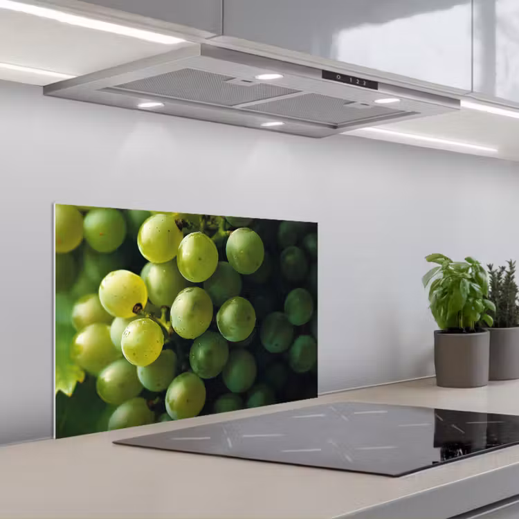 Druiven - Tros - Groen keuken achterwand spatscherm klein -3d_schuin