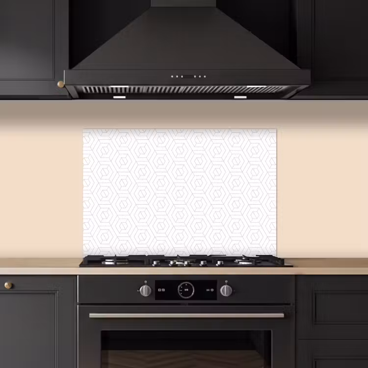 Grafisch - Patroon - Modern keuken achterwand spatscherm klein 900 -sfeer1