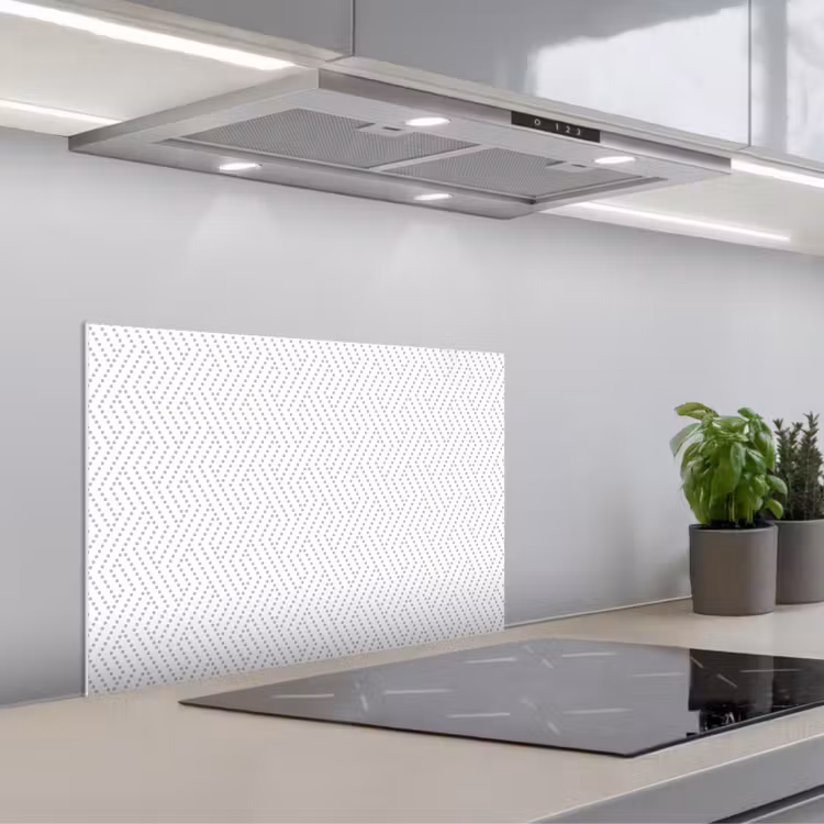 Grafisch - Patroon - Modern - Stippen keuken achterwand spatscherm klein 900 -3d_schuin